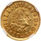 Spain. 1/2 Escudo, 1743/2-PJ (Seville) NGC MS64