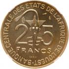 West African States. Essai 25 Francs, 1980 NGC MS68 - 2