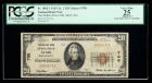 1929, $20 National Bank Note. The Millers River NB, Athol, MA. Ch. #708. PCGS Very Fine 25 Apparent