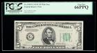 1934-C, $5 Federal Reserve Note. Wide Face. PCGS Gem New 66PPQ