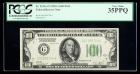 1928-A, $100 Federal Reserve Note. DGS. PCGS Very Fine 35PPQ