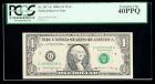 1988-A, $1 Federal Reserve Note. Web Note. PCGS Extremely Fine 40PPQ