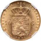 Netherlands. 10 Gulden, 1897 NGC MS66 - 2