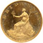 Great Britain. Gilt copper proof Farthing, 1799 PCGS PF64 RDC - 2