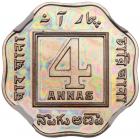 British India. 4 Annas, 1919 (C) NGC Proof 65 - 2