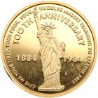 Statue of Liberty Gold Medal, 1984. Unc - 2