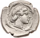 Sicily, Syracuse. Second Democracy. Silver Tetradrachm (16.83 g), 466-405 BC VF - 2