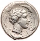 Sicily, Syracuse. Second Democracy. Silver Tetradrachm (17.10 g), 466-405 BC VF - 2