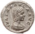 Julia Paula. Silver Denarius (2.88 g), Augusta, AD 219-220 EF