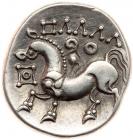 Celtic. Eastern Europe, Central and southern Hungary. 'Zickzackgruppe'. Silver Tetradrachm (12.36 g), 2nd century BC - 2