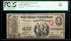 Original Series, $1 National Bank Note. The Saint Nicholas NB, New York, NY. Ch. #972. PCGS Fine 12