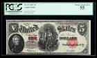 1907, $5 United States Note. PCGS Choice About New 55