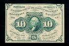 1862, 10¢ Fractional Currency. First Issue, straight edges, without monogram. PCGS Choice About New 55