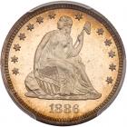 1886 Liberty Seated 25C PCGS Proof 64