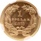 1873 $1 Gold Indian. Open 3 NGC MS63 PL - 2