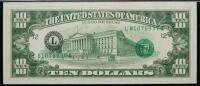 Bold Gem Unc $10 Overprint on Reverse