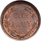 1864 Civil War Token. Liberty - Our Army. Fuld-46/335A, Rarity 2 - 2