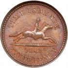 1863 Civil War Token. NY - Hussey's Message Post. Fuld-630AK-2A, Rarity 3 MS64 B