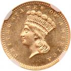 1870-S $1 Gold Indian NGC MS65