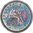 1874 Liberty Seated 25C. Arrows NGC Proof 65