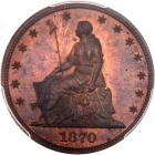 1870 Pattern Half Dollar. Copper, plain edge. Judd-936, Pollock-1042, Rarity 7