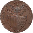 1795 Washington Liberty & Security Halfpenny with Birmingham Edge Breen-1261 AU55 - 2