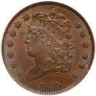 1835 C-1 R1 Repunched 5 PCGS graded MS63 Brown, CAC Approved