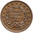 1837 Half Cent Hard Times Token Low-49 HT-73 R2 AU50 - 2