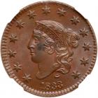 1833 N-2 R2 NGC graded MS63 Brown