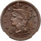 1847 N-8 R3 NGC graded MS64 Brown, CAC Approved