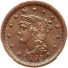 1853 N-13 R1 Repunched 1 PCGS graded MS64 Brown, CAC Approved