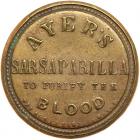 (1862) AYER'S SARSAPARILLA EPS-25 Washington 10 Cent VF20 - 2