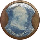 (1862) DRAKE'S PLANTATION BITTERS EPS-81 One Cent Franklin F12