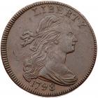 1798 S-156 R5+ Style I Hair, Small 8, Reverse of 1795