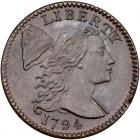 1794 S-70 R2, Head of 1795. PCGS Genuine, Unc Details, Tooled