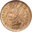 1866 Indian Head 1C ANACS MS63 RB