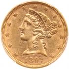 1897 $5 Liberty PCGS AU58