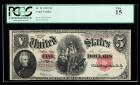 1907, $5 United States Note. PCGS Fine 15