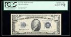 1934-D, $10 Silver Certificate. Wide. PCGS Extremely Fine 40PPQ