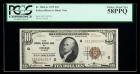 1929, $10 Federal Reserve Bank Note. PCGS Choice About New 58PPQ