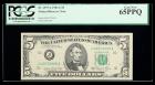 1981-A, $5 Federal Reserve Note. PCGS Gem New 65PPQ