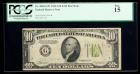 1934, $10 Federal Reserve Note. LGS Star Note. PCGS Fine 15