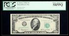 1950-E, $10 Federal Reserve Note. PCGS Choice About New 58PPQ