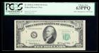 1950-E, $10 Federal Reserve Note. Misalignment Error. PCGS Choice New 63PPQ