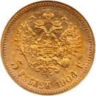 Russia. 5 Roubles, 1904- NGC MS66 - 2