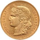 Switzerland. 20 Francs, 1894-B EF