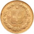 Switzerland. 20 Francs, 1894-B EF - 2