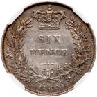 Great Britain. Sixpence, 1843 NGC AU58 - 2