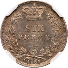 WITHDRAWN - Great Britain. Sixpence, 1887 NGC Unc - 2