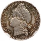 Dominican Republic. 50 Centesimos, 1891-A NGC MS65